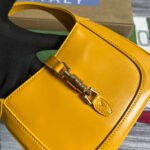 GG JACKIE MINI 19 SHOULDER BAG IN YELLOW CALFSKIN - Image 5