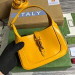 GG JACKIE MINI 19 SHOULDER BAG IN YELLOW CALFSKIN - Image 11
