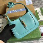 GG JACKIE MINI 19 SHOULDER BAG IN PASTEL BLUE CALFSKIN - Image 11