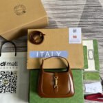 GG JACKIE MINI 19 SHOULDER BAG IN CINNAMON BROWN CALFSKIN - Image 10