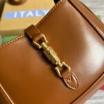 GG JACKIE MINI 19 SHOULDER BAG IN CINNAMON BROWN CALFSKIN - Image 13