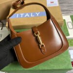 GG JACKIE MINI 19 SHOULDER BAG IN CINNAMON BROWN CALFSKIN - Image 3