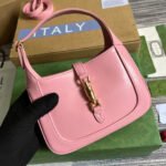 GG JACKIE MINI 19 SHOULDER BAG IN PINK PATEL CALFSKIN - Image 11