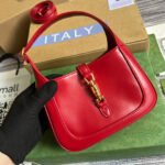 GG JACKIE MINI 19 SHOULDER BAG IN CHERRY RED CALFSKIN - Image 11