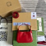 GG JACKIE MINI 19 SHOULDER BAG IN CHERRY RED CALFSKIN - Image 12