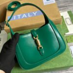 GG JACKIE MINI 19 SHOULDER BAG IN GREEN FOREST CALFSKIN - Image 2