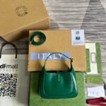 GG JACKIE MINI 19 SHOULDER BAG IN GREEN FOREST CALFSKIN - Image 3