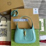 GG JACKIE SMALL 28 SHOULDER BAG IN BLUE PASTEL CALFSKIN - Image 10
