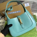 GG JACKIE SMALL 28 SHOULDER BAG IN BLUE PASTEL CALFSKIN - Image 2
