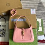GG JACKIE SMALL 28 SHOULDER BAG IN PINK PASTEL CALFSKIN - Image 10