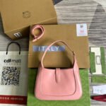 GG JACKIE SMALL 28 SHOULDER BAG IN PINK PASTEL CALFSKIN - Image 3
