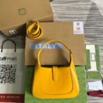 GG JACKIE SMALL 28 SHOULDER BAG IN YELLOW CALFSKIN - Image 12