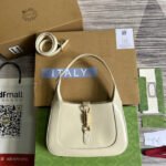 GG JACKIE SMALL 28 SHOULDER BAG IN WHITE CALFSKIN - Image 10