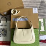 GG JACKIE SMALL 28 SHOULDER BAG IN WHITE CALFSKIN - Image 3