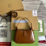 GG JACKIE SMALL 28 SHOULDER BAG IN CINNAMON BROWN CALFSKIN - Image 3