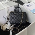 CC MINI 15 BOX BAG IN BLACK CALFSKIN GOLD HARDWARE - Image 11