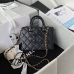CC MINI 15 BOX BAG IN BLACK CALFSKIN GOLD HARDWARE - Image 10