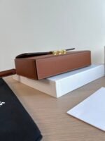 BOX TRIPHOME 22 CINNAMON BROWN CALFSKIN BAG - Image 9