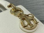 MINI LADY 17 BAG IN WHITE EMBOSSED LAMBSKIN WITH GOLDEN CLASP - Image 14