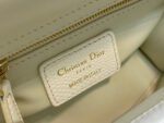 MINI LADY 17 BAG IN WHITE EMBOSSED LAMBSKIN WITH GOLDEN CLASP - Image 15