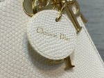 MINI LADY 17 BAG IN WHITE EMBOSSED LAMBSKIN WITH GOLDEN CLASP - Image 8