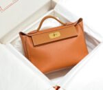 HM 26S 24/24 29MM IN ORANGE EVERCOLOR CALFSKIN GOLD KELLY BUCKLE - Image 11