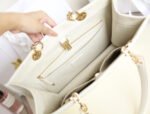 MEDIUM TOTE BOOK 26 BAG IN WHITE CALFSKIN - Image 9
