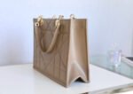LARGE TOTE BOOK 36 BAG IN BEIGE CREAM CALFSKIN - Image 3