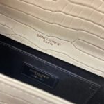 KATE TASSEL 24 CROCODILE PATTERN CALFSKIN WHITE WITH GOLD LOGO - Image 17