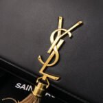 KATE TASSEL 24 BLACK CALFSKIN WITH GOLD LOGO - Image 13