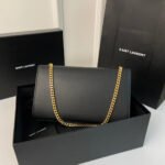 KATE TASSEL 24 BLACK CALFSKIN WITH GOLD LOGO - Image 2