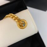 KATE TASSEL 24 WHITE CALFSKIN WITH GOLD LOGO - Image 9