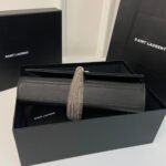 KATE TASSEL 24 BLACK CALFSKIN WITH SILVER LOGO - Image 9