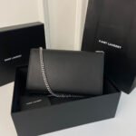 KATE TASSEL 24 BLACK CALFSKIN WITH SILVER LOGO - Image 12