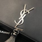 KATE TASSEL 24 BLACK CALFSKIN WITH SILVER LOGO - Image 17