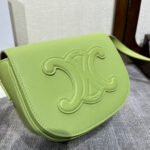FOLCO CUIR TRIOMPHE 18 IN INCHWORM GREEN CALFSKIN - Image 6