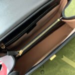 HORSEBIT 1955 MEDIUM TOP HANDLE BAG 29 IN BLACK CALFSKIN GOLD HARDWARE - Image 6