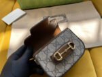 GG 12 HORSEBIT 1955 SUPER MINI BAG BEIGE CANVAS AND EBONY CALFSKIN - Image 11