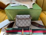 GG 12 HORSEBIT 1955 SUPER MINI BAG BEIGE CANVAS AND EBONY CALFSKIN - Image 3