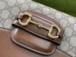 GG HORSEBIT 1955 SMALL 29 BAG BEIGE CANVAS AND LIGHT BROWN CALFSKIN - Image 5
