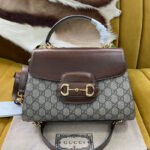 GG HORSEBIT 1955 SMALL 29 BAG BEIGE CANVAS AND LIGHT BROWN CALFSKIN - Image 10
