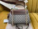 GG HORSEBIT 1955 SMALL 29 BAG BEIGE CANVAS AND LIGHT BROWN CALFSKIN - Image 11