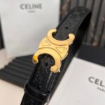 CL TRIOMPHE 25 MM BELT IN BLACK CALFSKIN GOLD HARDWARE - Image 6