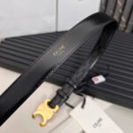 CL TRIOMPHE 25 MM BELT IN BLACK CALFSKIN GOLD HARDWARE - Image 17