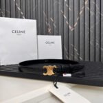 CL TRIOMPHE 25 MM BELT IN BLACK CALFSKIN GOLD HARDWARE - Image 10