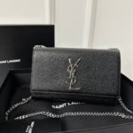 KATE 20 SMALL IN CALFSKIN BLACK WITH SILVER LOGO - Image 10