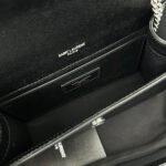 KATE 20 SMALL IN CALFSKIN BLACK WITH SILVER LOGO - Image 6