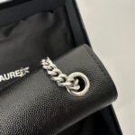 KATE 20 SMALL IN CALFSKIN BLACK WITH SILVER LOGO - Image 16