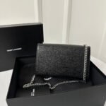 KATE 20 SMALL IN CALFSKIN BLACK WITH SILVER LOGO - Image 12