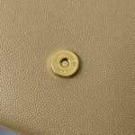 KATE 20 SMALL IN CALFSKIN BEIGE CREAM WITH GOLD LOGO - Image 5